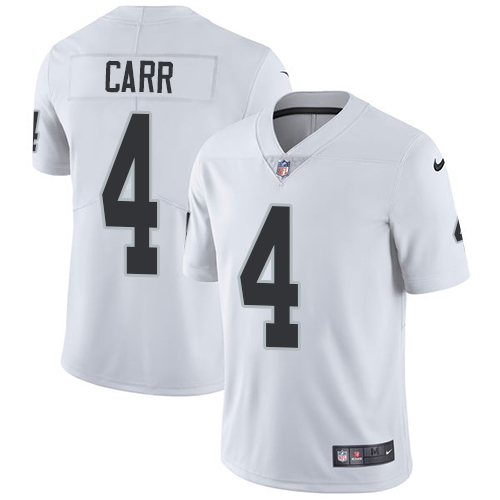 Nike Raiders #4 Derek Carr White Men's Stitched NFL Vapor Untouchable Limited Jersey